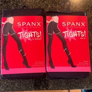 SPANX Very Black Luxe Leg Tights - 2 pairs!!
